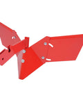 Red steel Hiller Furrower Kit For Rear Tine Tiller With Adjustable Wing Fit For Land Reclamation, 3 Connection Types, side view