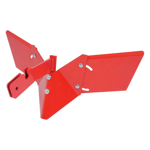 Red steel Hiller Furrower Kit For Rear Tine Tiller With Adjustable Wing Fit For Land Reclamation, 3 Connection Types, side view