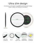 2 Pack LED Flush Mount Ceiling Light 9 Inch 5000K Daylight White 24W Slim Round Flat Black Fixture cross-section ultra-slim design