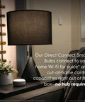 Lamp on table showcases Cync Smart Home Starter Kit With Color Changing LED Bulb And Wireless Dimmer Switch Plug And Play WiFi Bluetooth