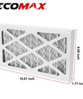Bang For Your Buck Dual Replacement Filters Set For Ecomax MCF03 Air Filtration Systems with dimensions and design details.