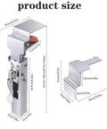 Adjustable Drawer Front Installation Clamps Featuring Hella Secure Grip And Quick Lock Design dimensions illustration showing sizes.