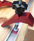 Aluminum T Track Hold Down Clamp For Woodworking, Heavy Duty Workholding Tool For Woodshop Fixtures, Premium Clamp with red finish