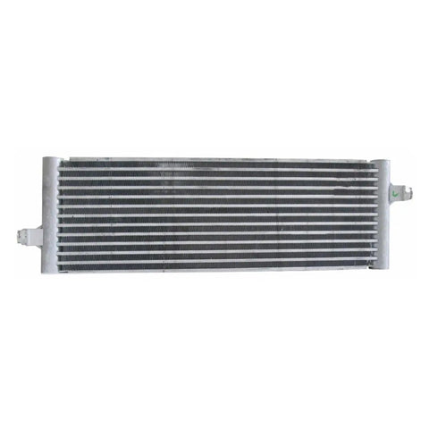 Top Tier Oil Cooler For Mercedes Benz GL63 ML63 GLE63 Plus GLS63 Models 2012 To 2018 With 5.5L Engine Built For Maximum Cooling Performance And Smooth Shifting While Driving Hard. aluminum finned oil cooler, front view