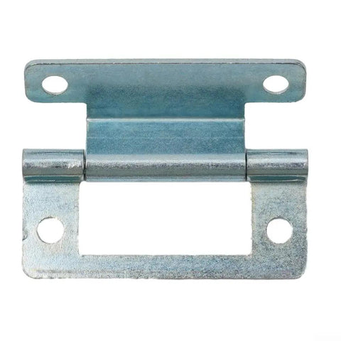 Steel Cranked Flush Door Hinges For Cupboards Louvre And Utility Doors Zinc Plated 50 X 23 Mm Fits 15 19 Mm Thickness