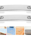Heavy Duty Stainless Steel Bimini Top Eyelet Loop Pad Hardware 4 Pack Tie Down Straps Mounts For Boat Kayak Camper And Buggy With Noise Reducing Design And Versatile Strap Compatibility, two-piece clamp