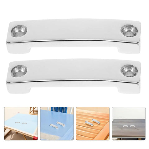 Heavy Duty Stainless Steel Bimini Top Eyelet Loop Pad Hardware 4 Pack Tie Down Straps Mounts For Boat Kayak Camper And Buggy With Noise Reducing Design And Versatile Strap Compatibility, two-piece clamp