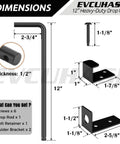 Keep Your Backyard Gate Locking Down Tight With This Straight Up Tough 12 Inch Cane Bolt Drop Rod Solid Steel Security Stopper For Wood Metal Vinyl Fences No Rust Just A Ridiculously Strong Ground Latch That Works Like A Champ: Dimensions of a 12 inch heavy-duty drop rod, showing steel thickness and accompanying components.