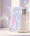 100 Pack Holographic Jewelry Bags With Clear Window Resealable Self Sealing Packaging For Jewelry Candy Snacks And Small Biz Gifts