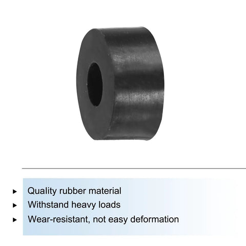 Heavy Duty Rubber Spacers 48 Pack 13mm OD 5mm ID 6mm Thick Anti Vibration Damping Pads showing durable rubber material.