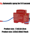 Heat Trip Automatic Fire Suppressor For Truck Engine Compartment Featuring Slick Snap On Install and Heavy Duty 360 Degree Coverage. Compact unit with blue hose.