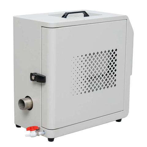 Slick And Efficient 110V 44 Watt Oil Fume Purifier compact fume extractor with grid panel for DTF printing, gray color.