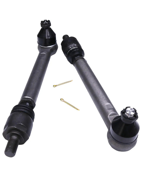 2 Pack Track Tie Rod Replacement For JCB Loader 3C 3CX 3CN 3DX 4C 4CN 4DX Fits 126-02253 126-01946 12602253 12601946 335Y6895 4993945 Heavy Duty Aftermarket Part For Construction Machinery, black steel rods
