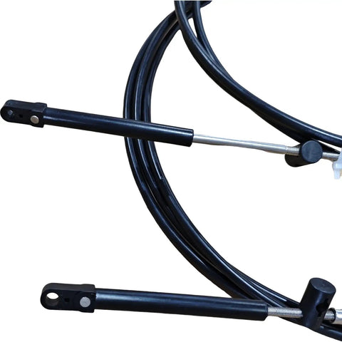 Close-up of 14 Foot Boat Throttle And Shift Cable Set CC17914 Replacement For Mercury MerCruiser Force Outboard Marine Motors Gen I Remote Control Cable