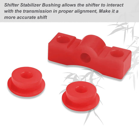 Red shifter stabilizer bushing kit for Civic CRX Del Sol 1988 2000 crisper shifts tighten up linkages smoother gear transitions