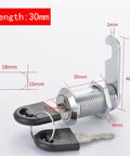 Keyed Cam Cylinder Lock With Two Keys For Cabinets Doors Mailboxes Drawers Cupboards And Other Secure Storage Uses Built Tough