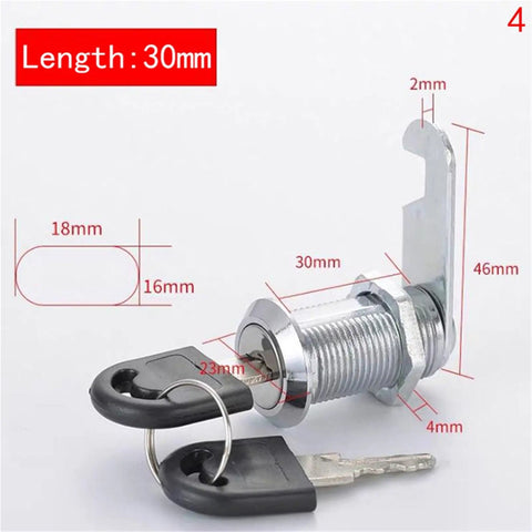 Keyed Cam Cylinder Lock With Two Keys For Cabinets Doors Mailboxes Drawers Cupboards And Other Secure Storage Uses Built Tough