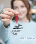 Mechanical Engineer Ornament Gift For Engineers And Engineering Students Christmas Decor Keepsake With Lanyard And Velvet Pouch