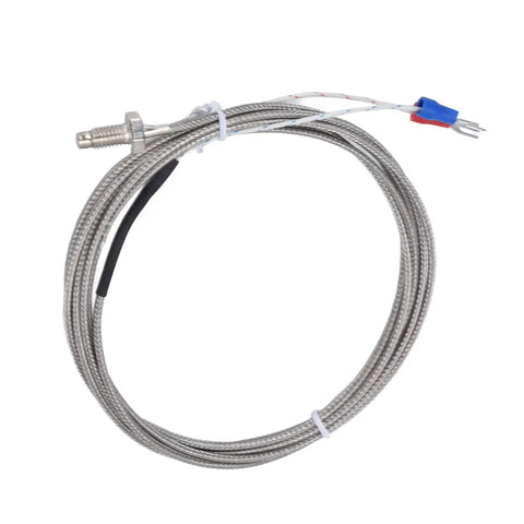 Heavy Duty K Type Screw Probe Thermocouple Temperature Sensor With Reinforced Shielded Cable for accurate heat tracking.
