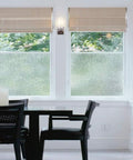 Self-Adhesive Privacy Window Film, 17 Inches By 78 Inches, Pearl, 2 Pack With Applicator installed on dining room windows