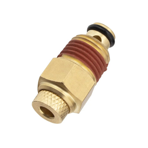 Easy Install 1/4 Inch NPT Manual Air Compressor Drain Valve Replacement Fits Most Air Tanks, durable brass body, close-up view