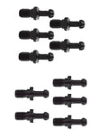 10 Pack Solid Pull Stud Retention Knobs CAT40 45 Degree 0.589 Inch Head Diameter For Haas Machines shown in rows