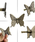 Pack Of 5 Vintage Butterfly Cabinet Door Knobs In Antique Bronze Finish With Retro Charm Decorative Drawer Pulls And Handles