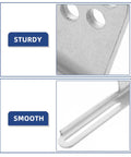 Three Pack Y-223 Refrigerator Door Hinge Kit In Galvanized Steel Silver, close-up of sturdy smooth hinge plate