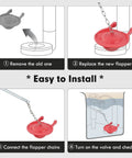 Installation instructions for Durable 3 Inch Toilet Flapper Replacement Compatible With TOTO G Max And Thu Models
