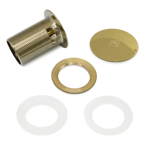 Pop Up Drain For Freestanding Bathtub In Polished Gold Finish, CUPC Certified Copper Construction, Built To Last