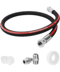 60 Inch Air Compressor Jumper Hose Kit With Three Quarter Inch NPT Swivel Ends Durable Three Layer Rubber Industrial Grade Heavy Duty 720 PSI High Temp Up To 428 F Leak Proof System