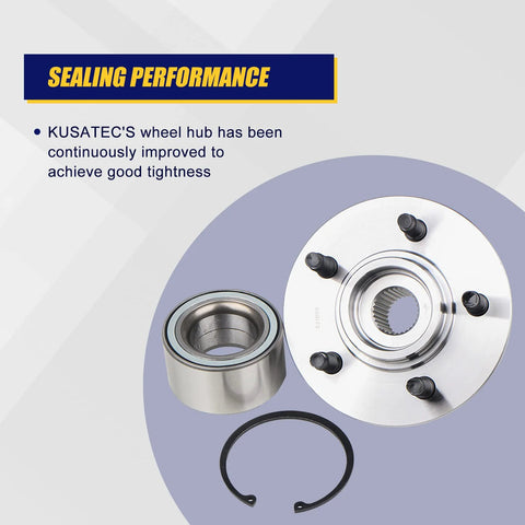 Rear Wheel Bearing And Hub Assembly Model 521000 Beefy Heavy Duty Compatible With Ford Explorer 2002 To 2010, 5 Lug Bolts