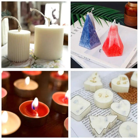 Various candle styles made with White Soy Wax Flakes For Candle Making 2 Pound Bulk 100 Percent Natural Soy Wax Premium Quality DIY Candles