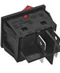 Close-up of 4 Pin Rocker Switch Pack Of 2 Beefy 30A 125V 250V Heavy Duty T85 55 1E4 Switches for inverter welding machines.