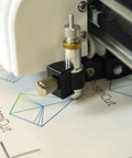 Close-up of P20 WiFi Vinyl Cutter Plotter for Home Crafting and Small Biz, showcasing precision electronic cutting on vinyl paper