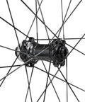 Close-up of Dura-Ace R9270 C50 Carbon Road Wheelset hub and spokes, 700c Centerlock Disc, 50mm Tubeless Deep Rim, One Color, One Size.
