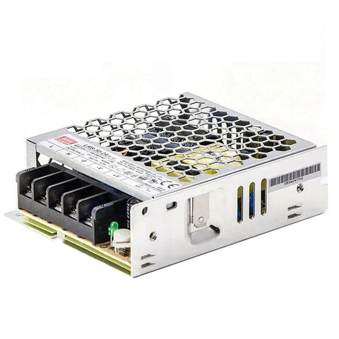 Heavy Duty 24V 2.2A 52.8W Industrial Switching Power Supply With 300VAC Surge Shield, fanless design, and safety certification.