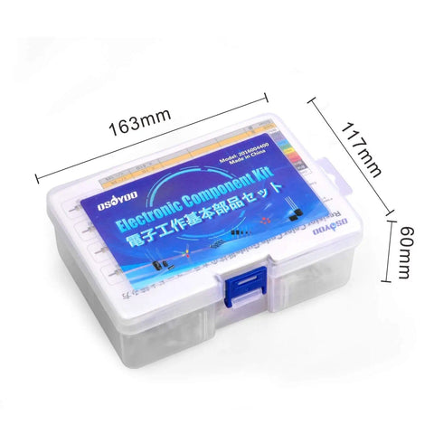 Electronic Component Assortment Kit All In One Grab And Go With 1390 Pieces For Arduino Raspberry Pi Mega2560 box dimensions