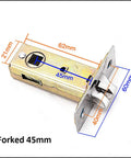 Reversible Tubular Mortice Door Latch For Internal Doors With Silent Operation Easy Install Square Spindle 45mm Backset