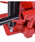 Kickass 20 Ton Hydraulic Air Bottle Jack Featuring Smooth Pumping Action And Damn Tough Stability For Effortless Auto Shop Upkeep And Heavy Gear Lifting Tasks close-up of the spring and handles.
