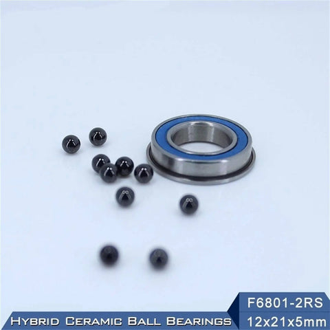 Get The High-Performance F6801 Hybrid Ceramic Bearing With Si3N4 Balls And Steel Rings For Smooth Motor Spindle Action In Industrial Jobs, 12x21x5mm.