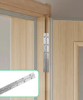 2 Pack Heavy Duty 12 Inch Piano Hinges With Holes Polished 304 Stainless Steel Durable Marine Grade Hardware installed on wooden door