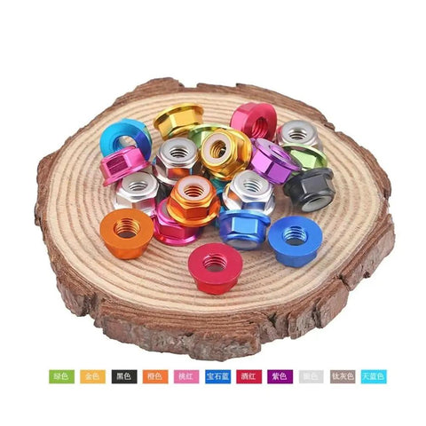 10Pcs Aluminum Flange Hand Tighten Lock Nuts Set M2 M3 M4 M5 M6 Rivet Nut Nuts Anodized In 11 Colors Pink Included For Easy DIY Builds From 3D Printing To Furniture Car And Motorcycle Repairs Cool Hardware Kit, pink anodized assorted sizes