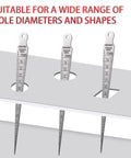 CZMOONSEE stainless steel double-sided taper gauge feeler gauge with three blades, 1–15 mm range, inch/metric scales