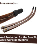 Recurve Bow Tip Protector And Longbow Tip Guard Silicone Tip Shield 2 Pack Archery Hunting Gear on bow limbs
