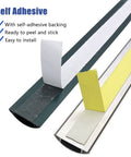 Cord Cover Aluminum Alloy Cable Raceway Kit, self-adhesive wire concealer, black silver finish, peel-and-stick backing