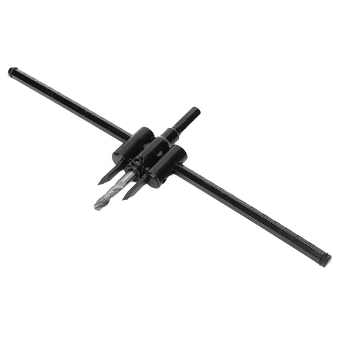 Adjustable Hole Cutter Saw Kit With Alloy Steel Beam And Scale Marks, Includes Hex Wrench For Precise 30 To 300mm Cuts In Wood Or Metal, Atotal Must Have Tool For Pros, adjustable hole cutter with center drill and scale marks