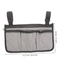 Must Have Bedside Organizer With Four Pockets And Adjustable Straps Hanging Bed Rail Storage Bag With Cup Holder And Zippered Pouch Gray Bed Rail Caddy