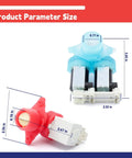 Solid Washer Cold And Hot Water Inlet Valve Set No Sweat Drop In Fit For Whirlpool Appliances Replaces W11688994 W11688995 dimensions displayed
