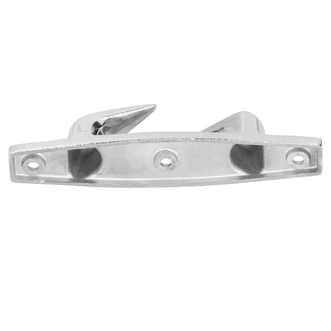 Two Pack 316 Stainless Steel Mooring Cleats 4.69 Inch Left Right Design For Boats Yachts And Marine Anchoring End View